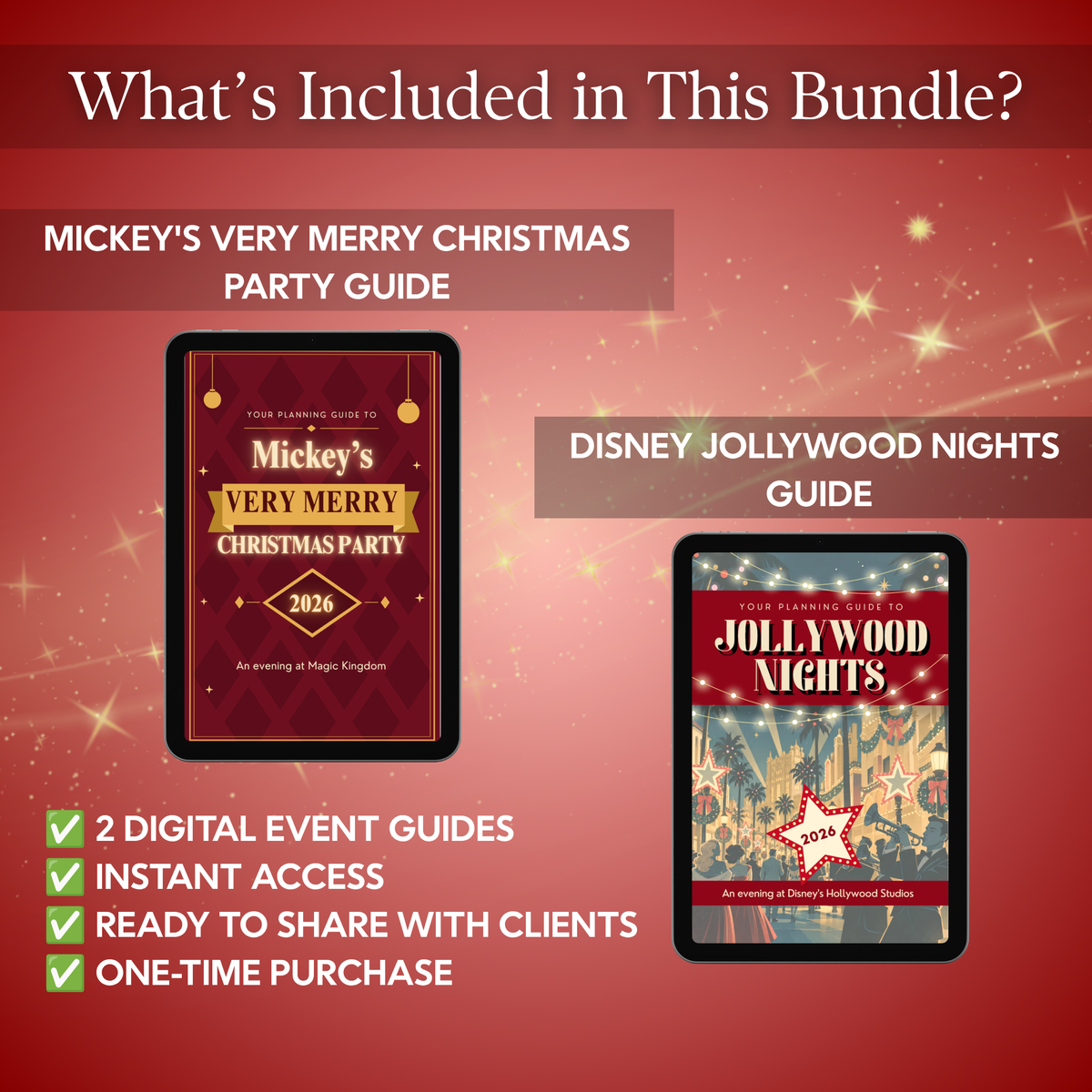 Disney Holiday Party Guides Bundle 🎄✨