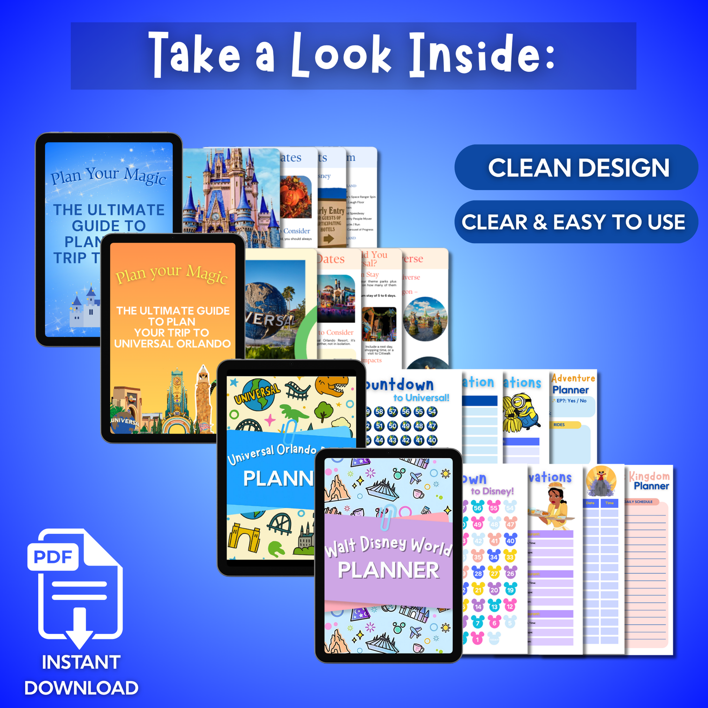 Orlando Bundle: Disney & Universal Guides + Planners