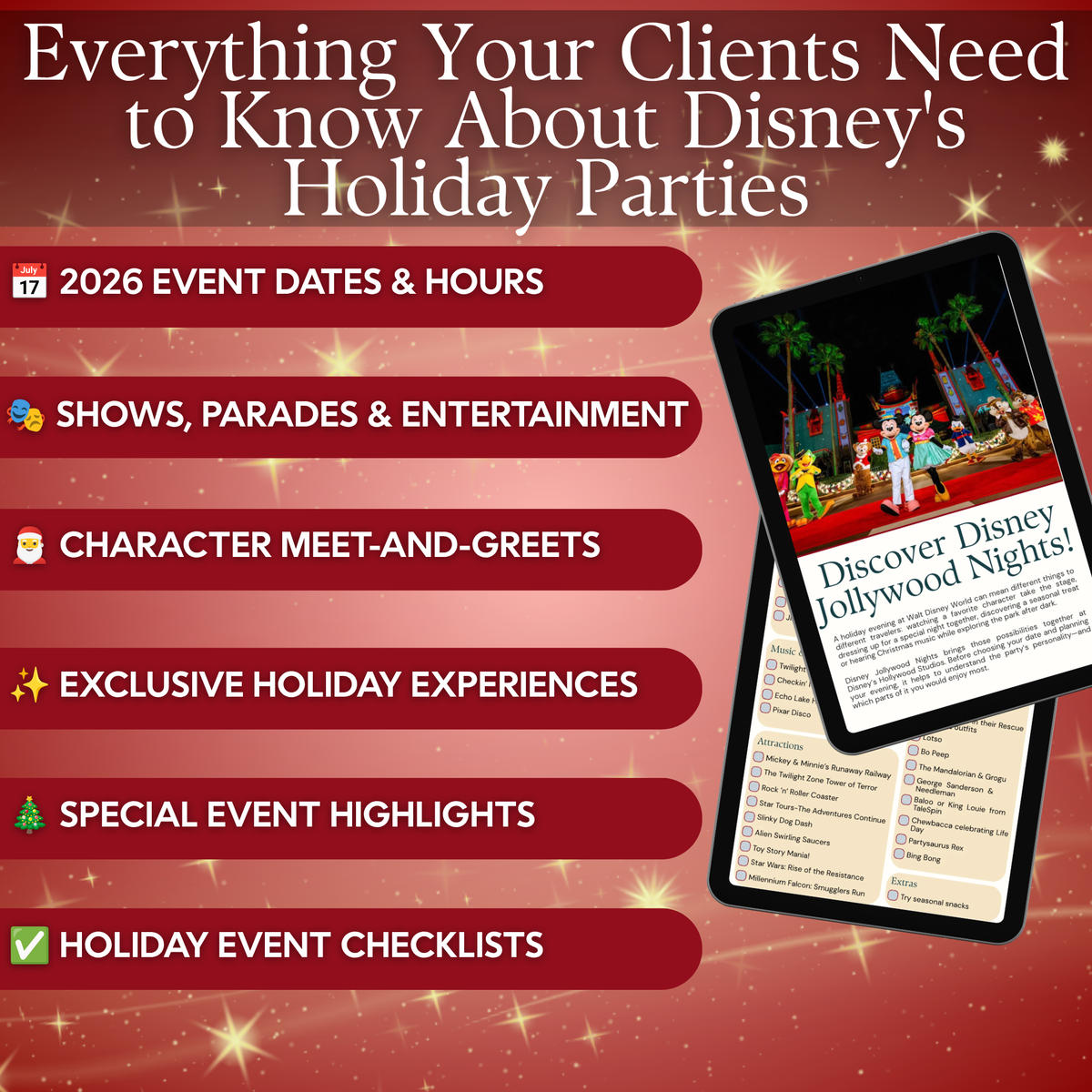 Disney Holiday Party Guides Bundle 🎄✨