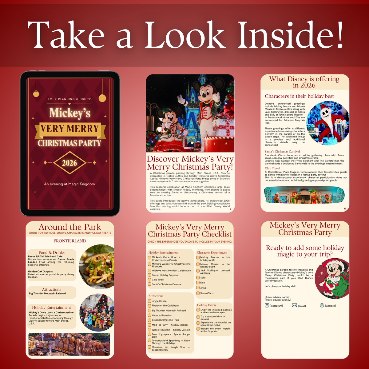 Disney Holiday Party Guides Bundle 🎄✨