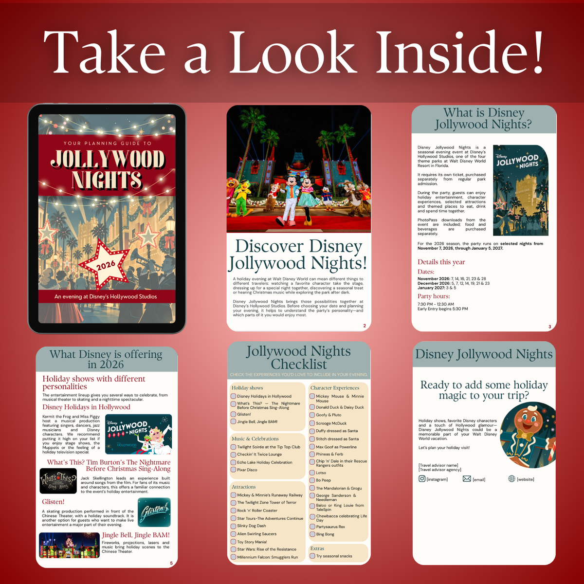 Disney Holiday Party Guides Bundle 🎄✨