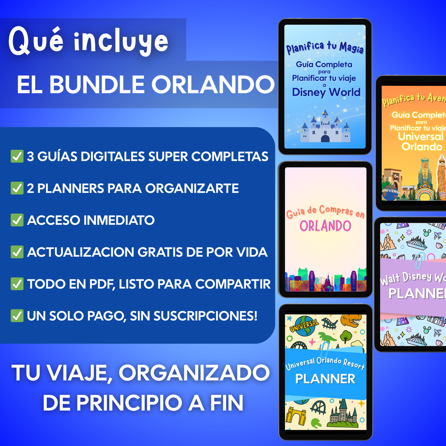 Bundle Orlando: Guías + Planners Disney y Universal