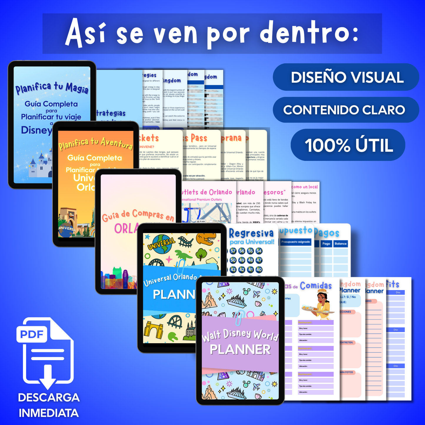 Bundle Orlando: Guías + Planners Disney y Universal