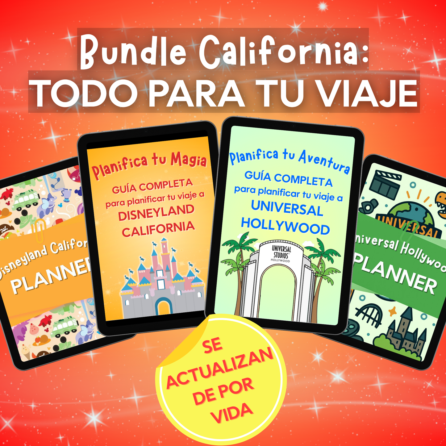 Bundle California: Guías + Planners Disney y Universal