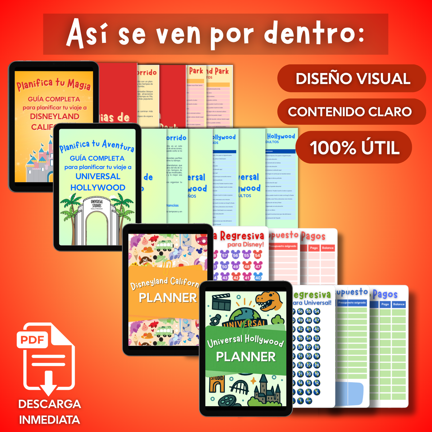 Bundle California: Guías + Planners Disney y Universal