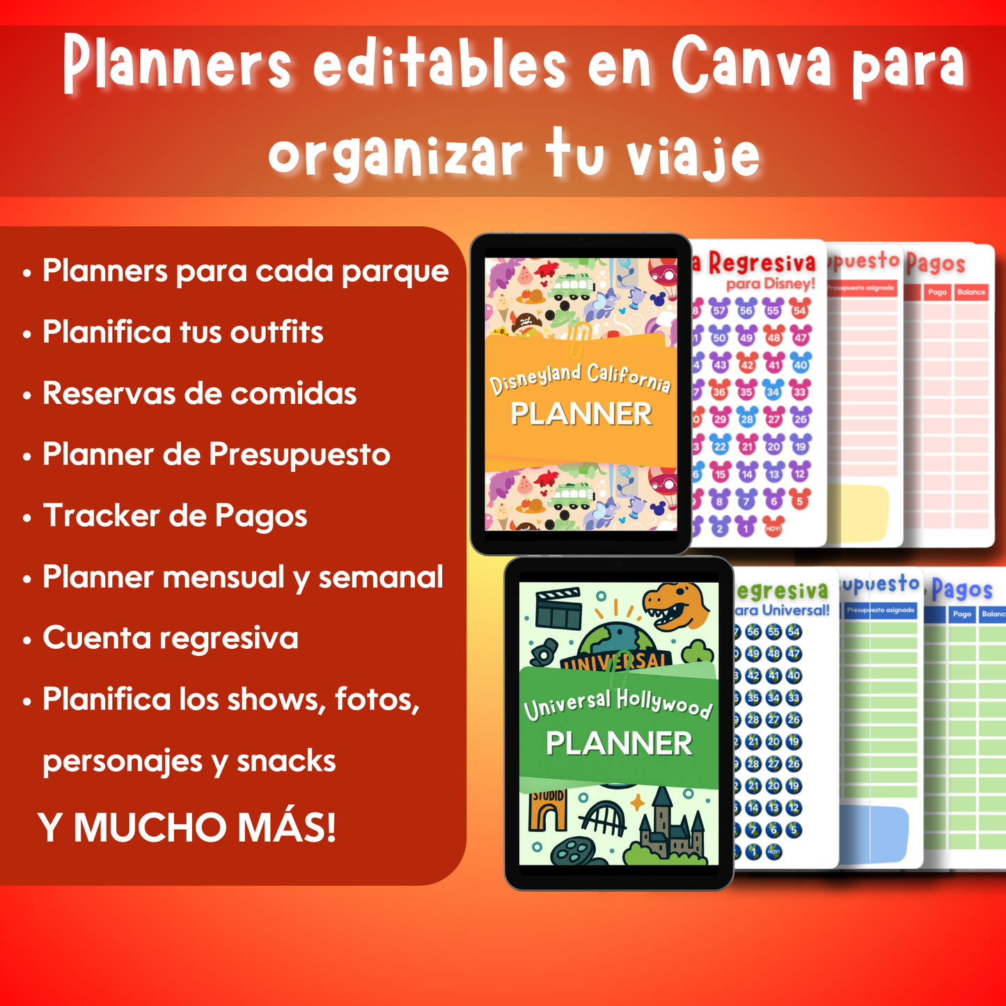 Bundle California: Guías + Planners Disney y Universal