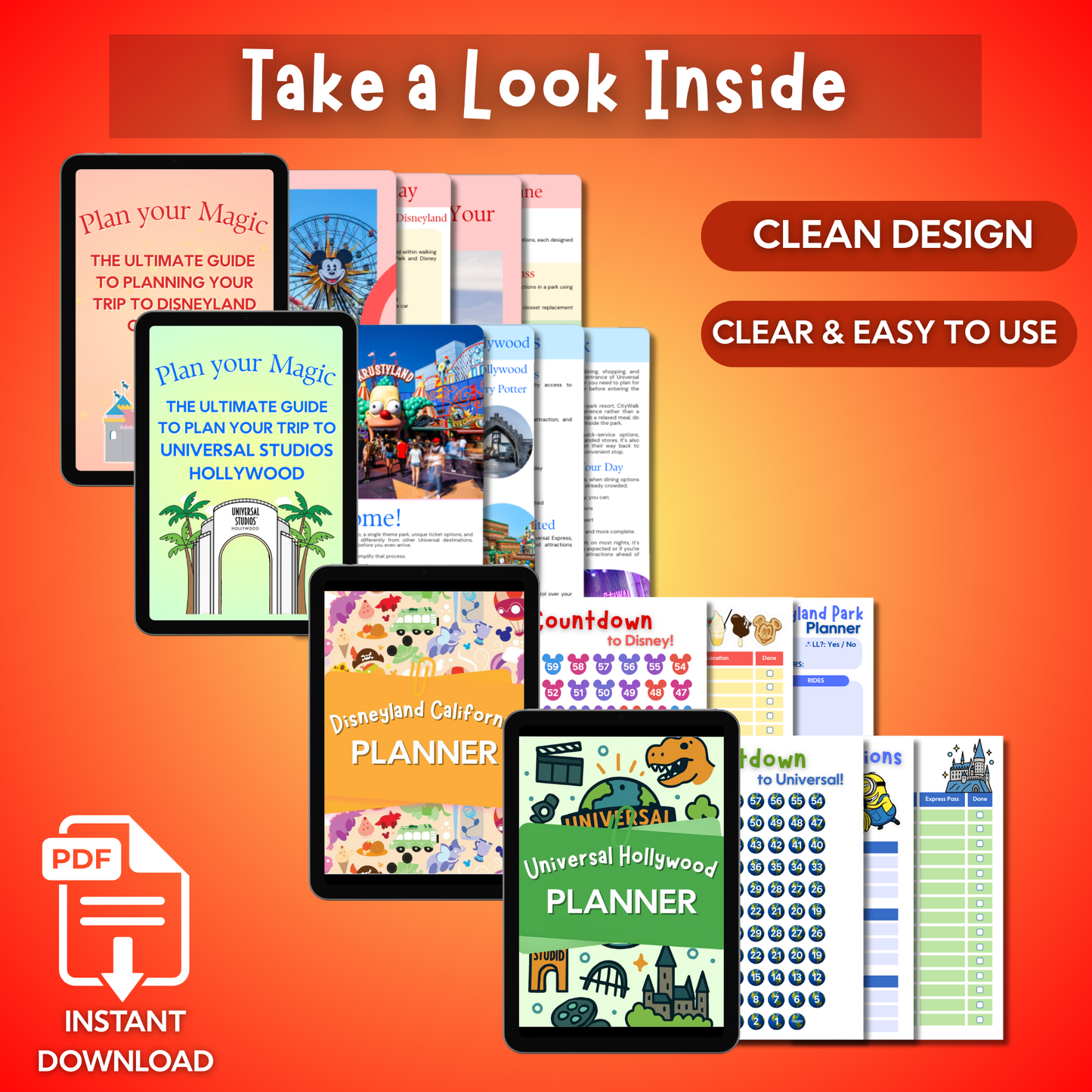 California Bundle: Disney & Universal Guides + Planners